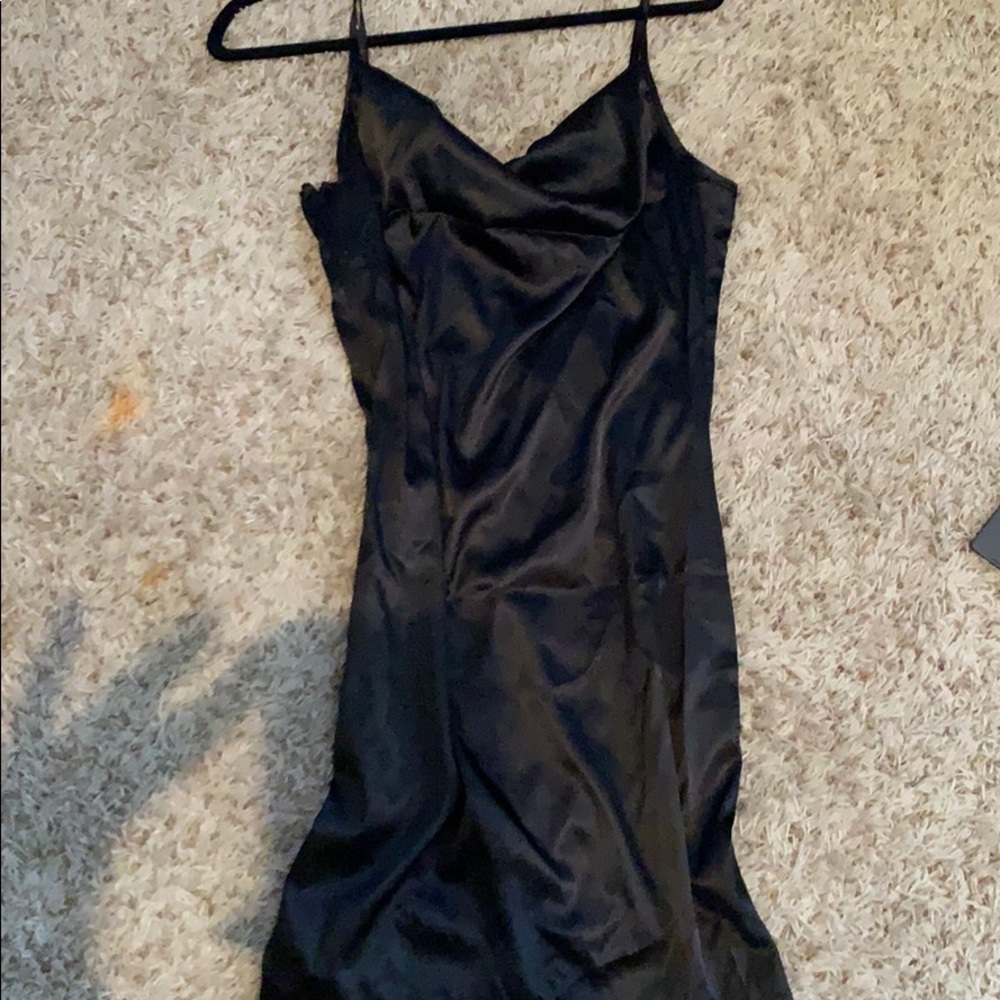 Black silk dress